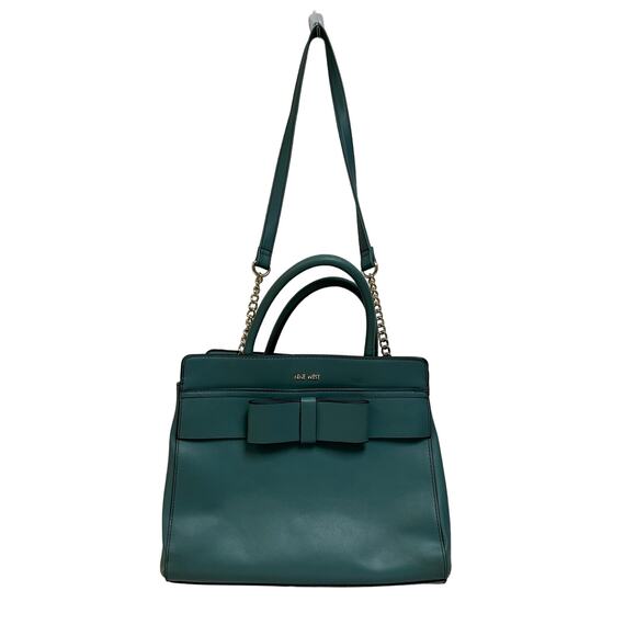 Nine West Handbags - Nine West Mireya Satchel Shoulder Handbag Purse Crossbody Bow Lovely Flat Teal
